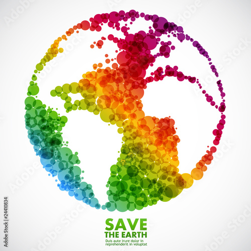 abstract earth symbol - global warming concept