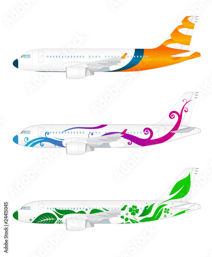 Three modern aircrafts