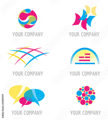 Ensemble d'Icones Abstrait pour Design Logos