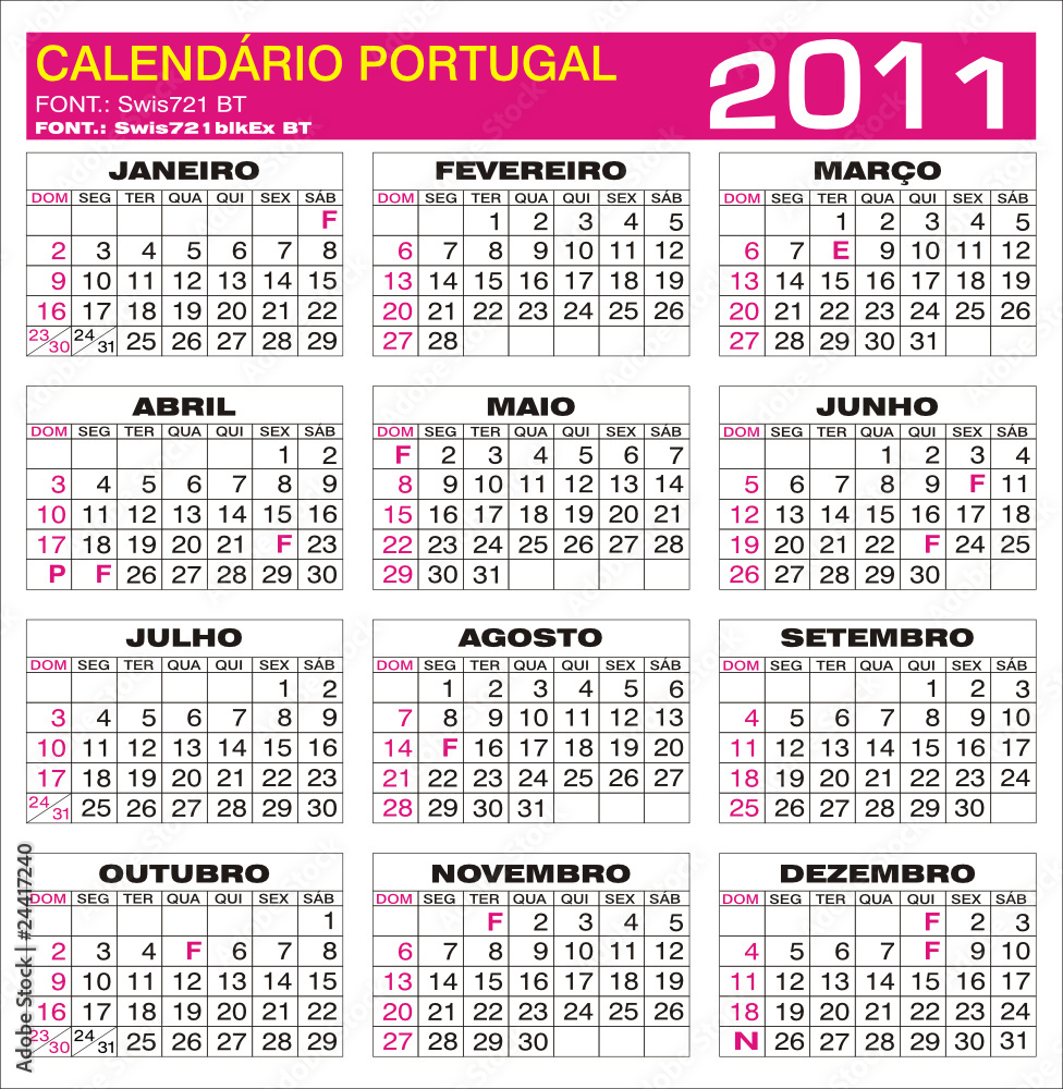 2011 - Calendar - Planning