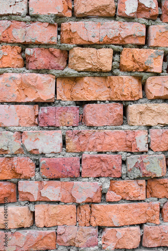 Old brickwall close-up| Texture