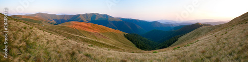 summer morning mountain panorama