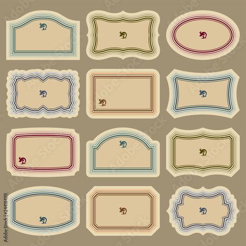 blank vintage labels set (vector)