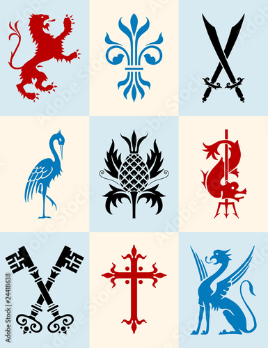 Heraldic icon set