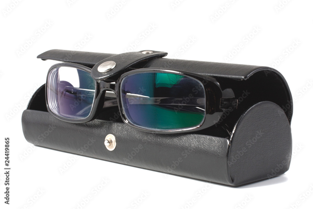 black glasses with case black glasses with case
