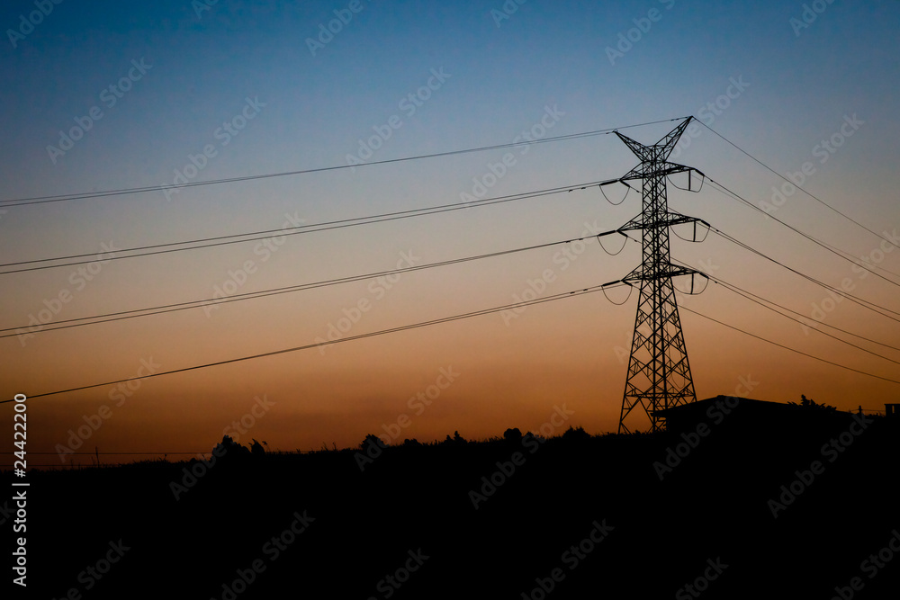 Pylon at sunset Pylon at sunset
