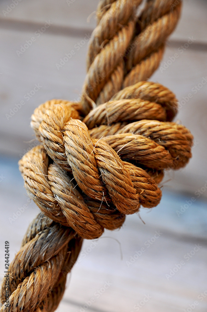 Rope with knot Rope with knot
