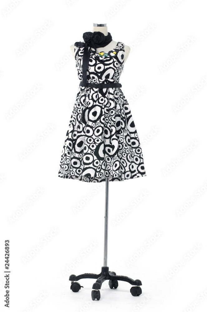 Isolated dress on mannequin