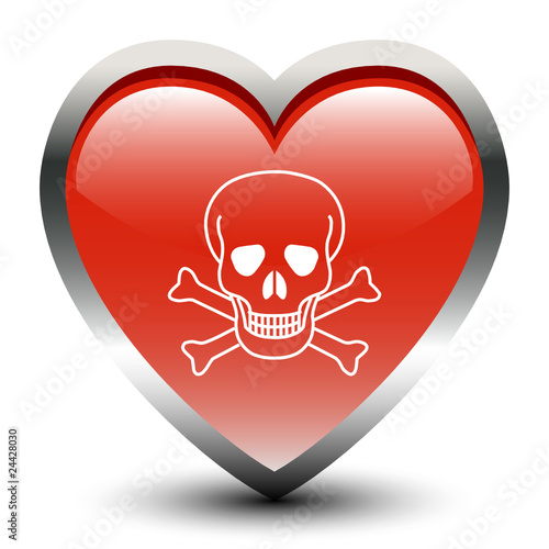 Heart Shape Skull Sign Icon Free Download Heart Shape Skull Sign Icon - GFXLoad