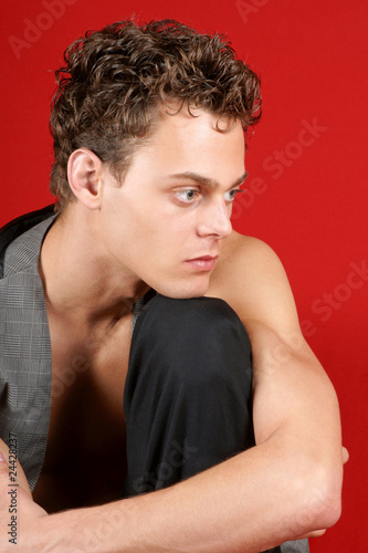 Schilderij op canvas Sexy caucasian young man