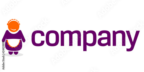 Maid logo for house service company.