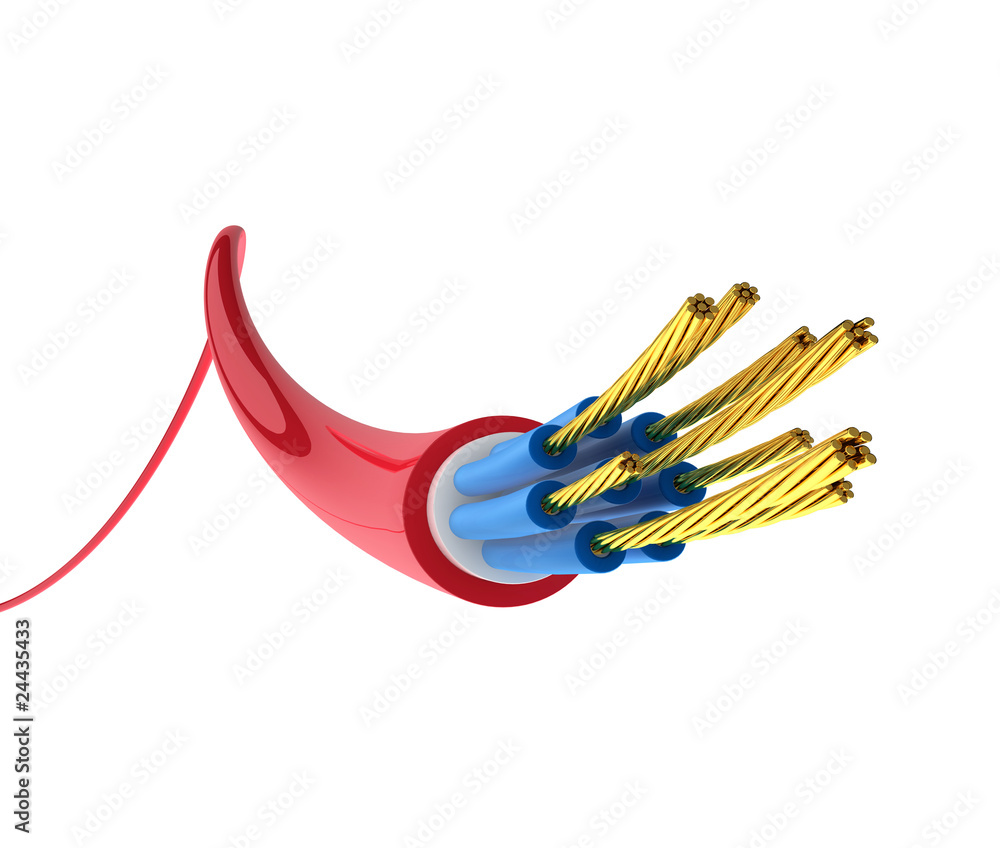 Kabel mit Freistellungspfad Kabel mit Freistellungspfad