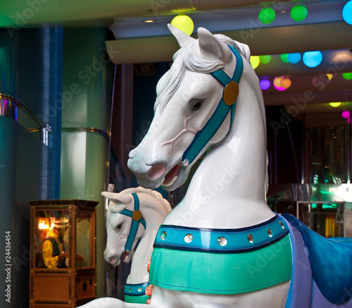 Carousel Horses at an Arcade