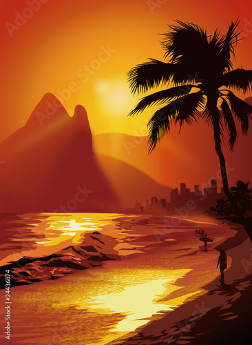 surfer an der Copacabana