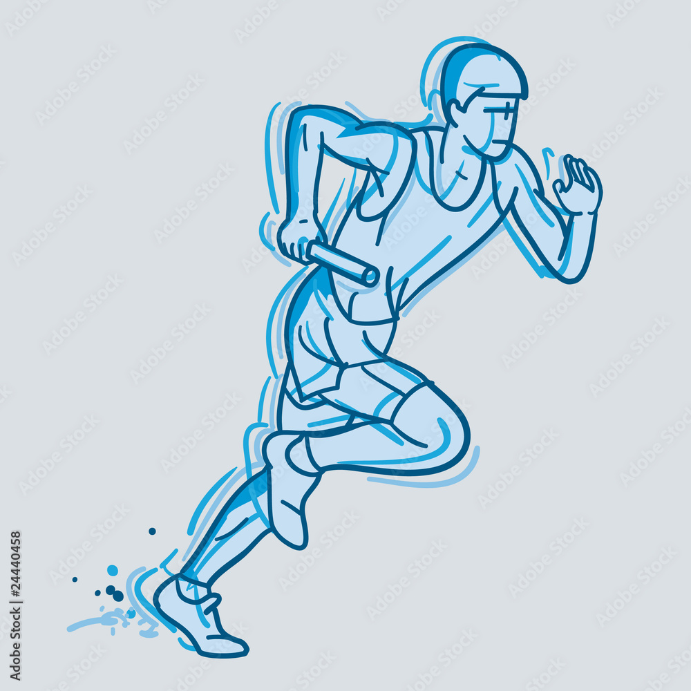 Fototapeta premium staffelläufer