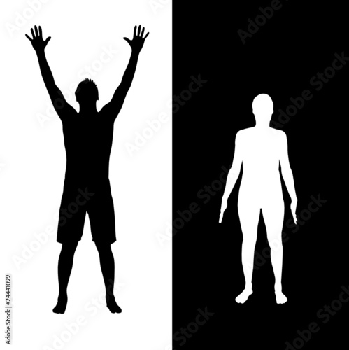 man and woman silhouettes