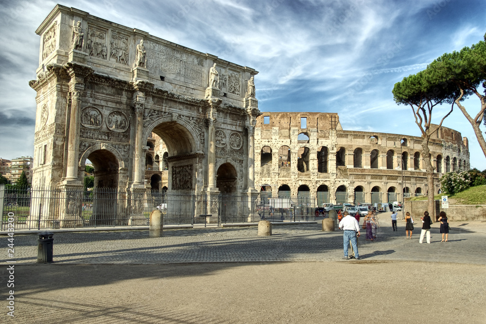 The Colosseum and The Arch of Titus