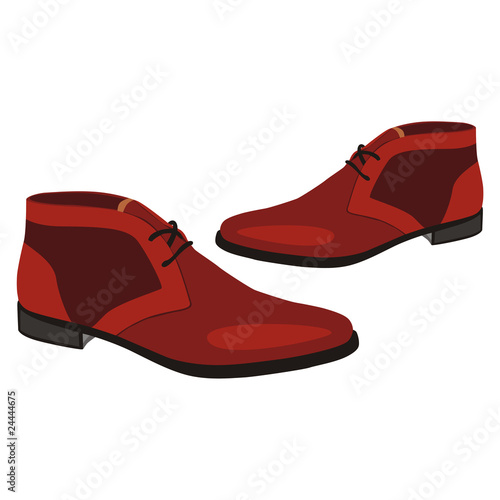 fully editable vector illustration of men pair shoes
