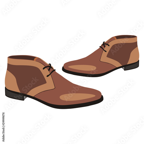 fully editable vector illustration of men pair shoes