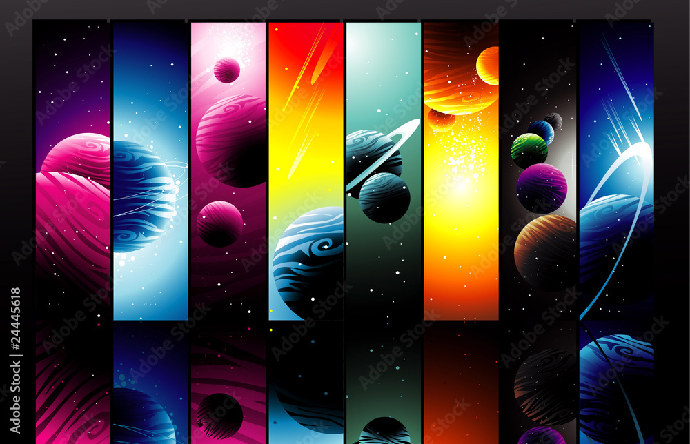 Fototapeta premium Color planets