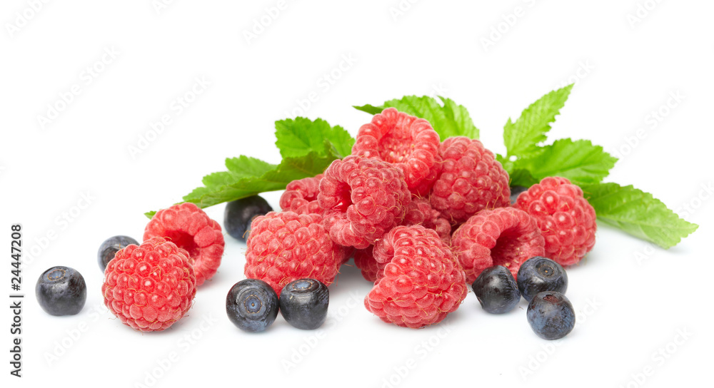 berries on white background berries on white background