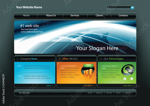 Vector web site template 7