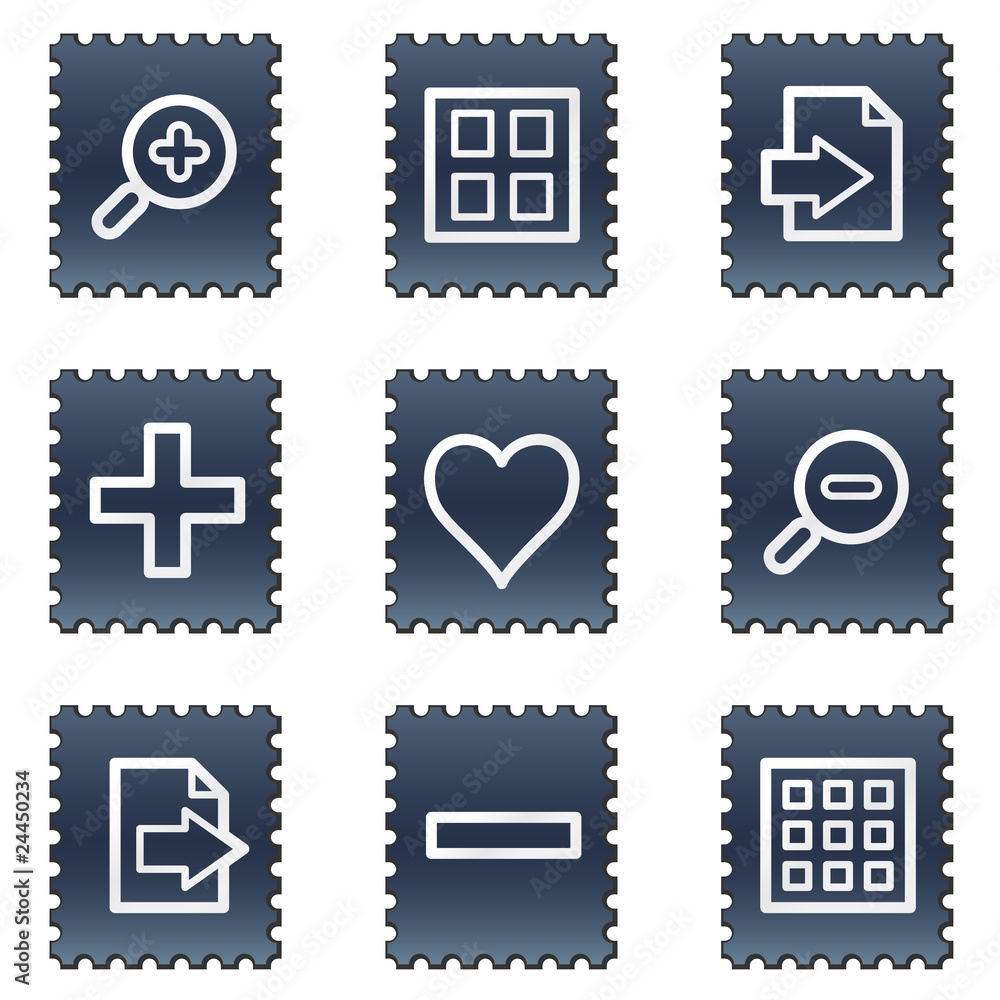 Image viewer web icons set 1, navy stamp series Image viewer web icons set 1, navy stamp series