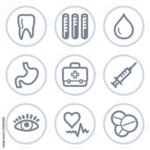 Wallpaper Mural Medicine web icons set 1, white circle series Torontodigital.ca