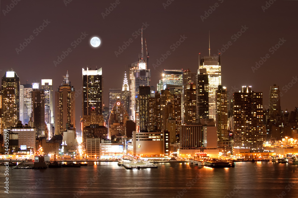 Obraz premium The Mid-town Manhattan Skyline
