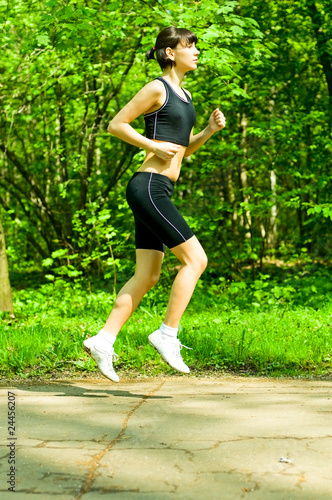 girl running in park © Natalia Pavlova