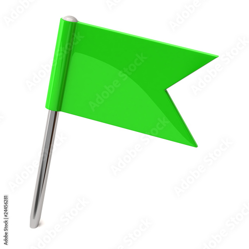 Green flag pin