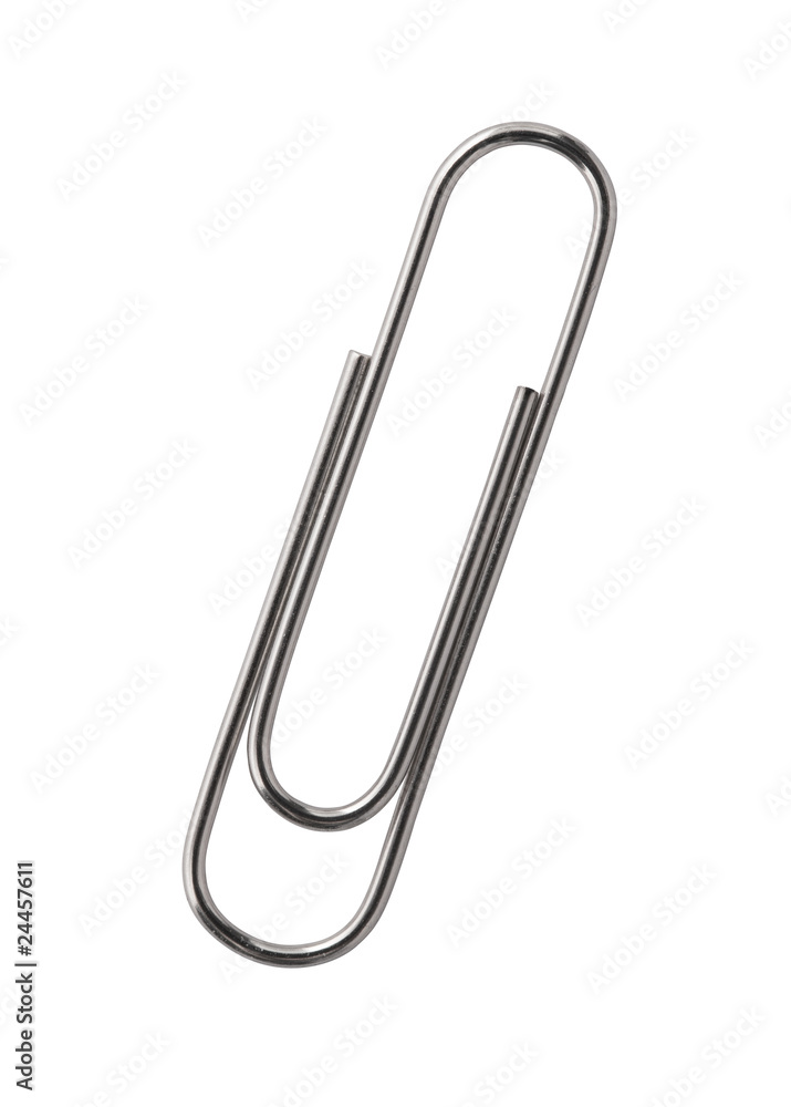 higt res paperclip on white whit path higt res paperclip on white whit path