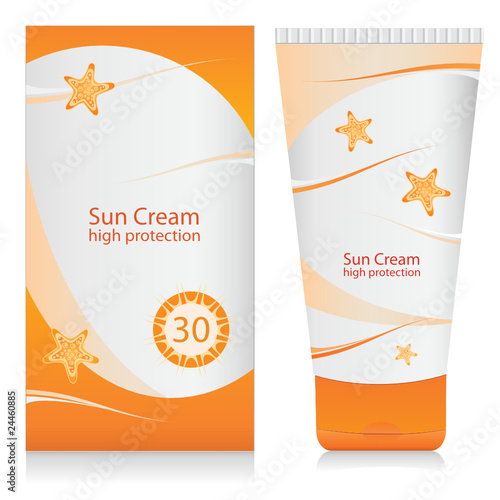 Sun cream vector