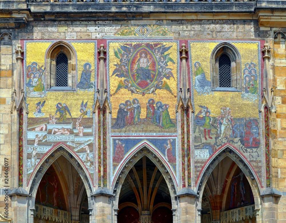 Mosaico della facciata di San Vito a Praga