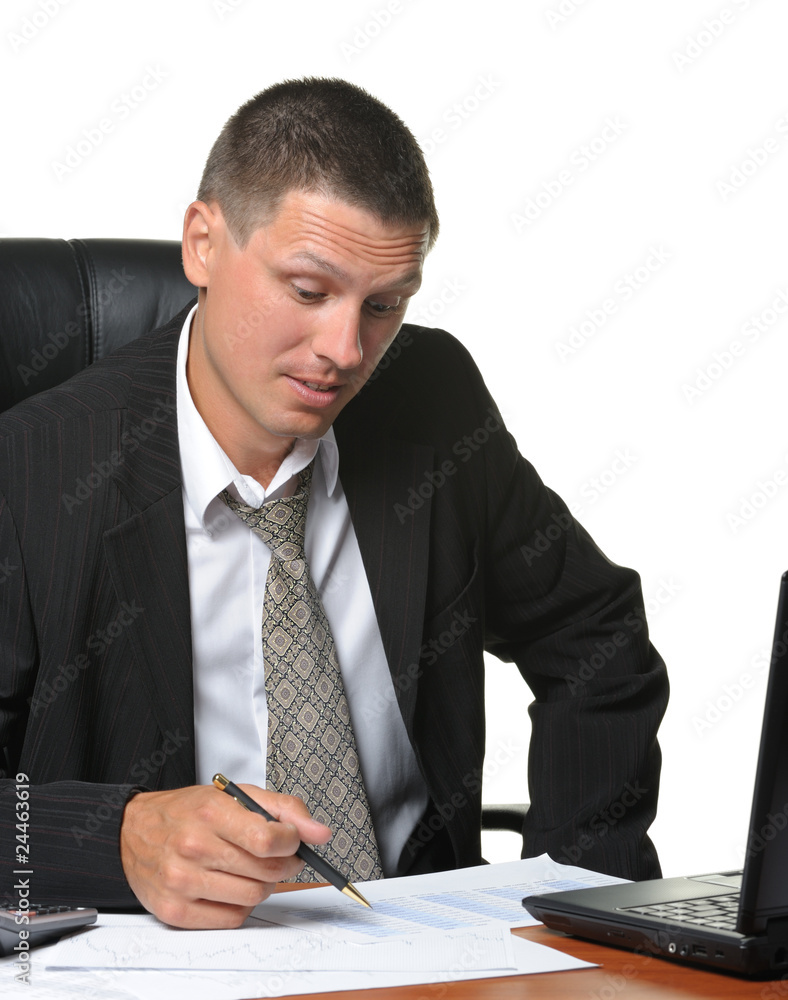 The businessman on the workplace The businessman on the workplace