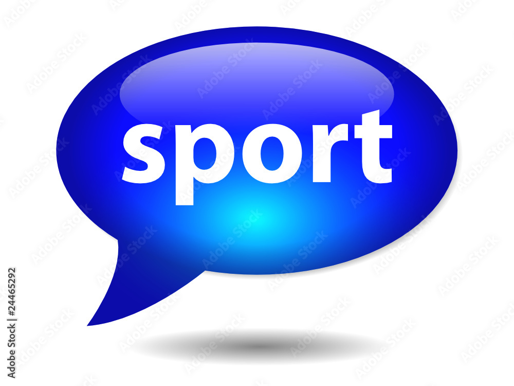SPORTS Speech Bubble Icon (web button sporting media live news) SPORTS Speech Bubble Icon (web button sporting media live news)