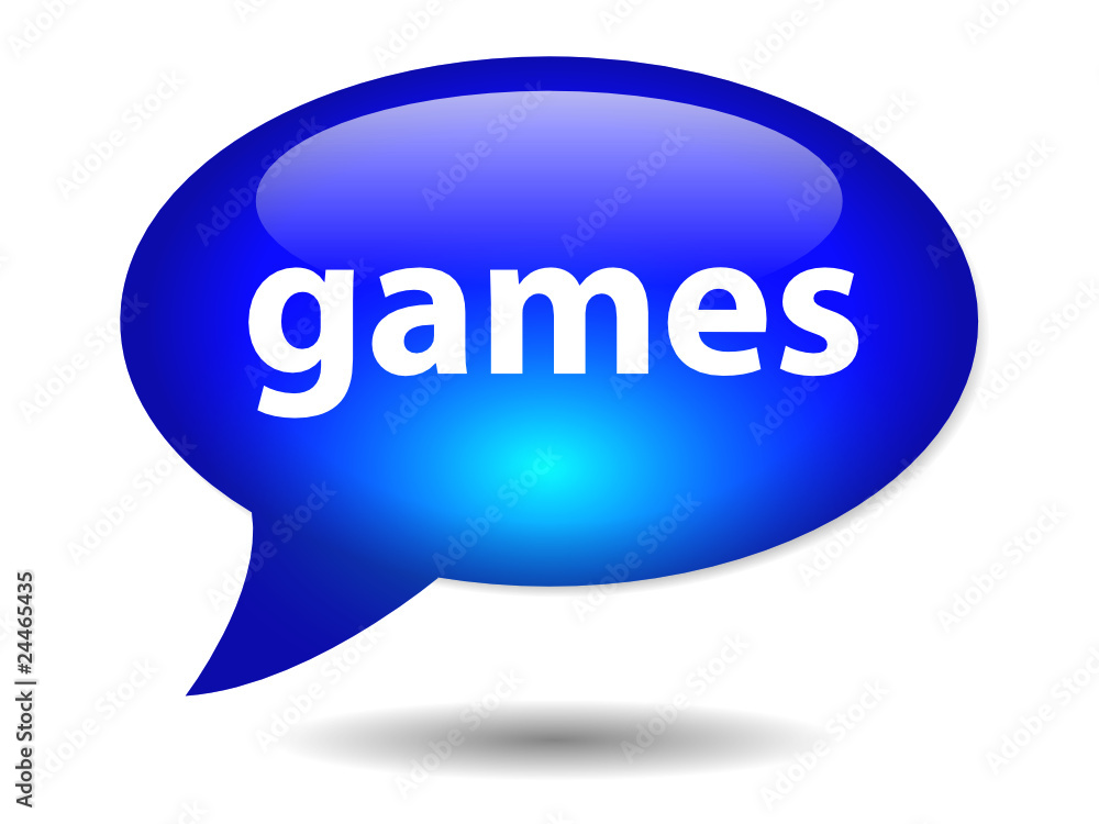 GAMES Speech Bubble Icon (web button console gamepad play online GAMES Speech Bubble Icon (web button console gamepad play online