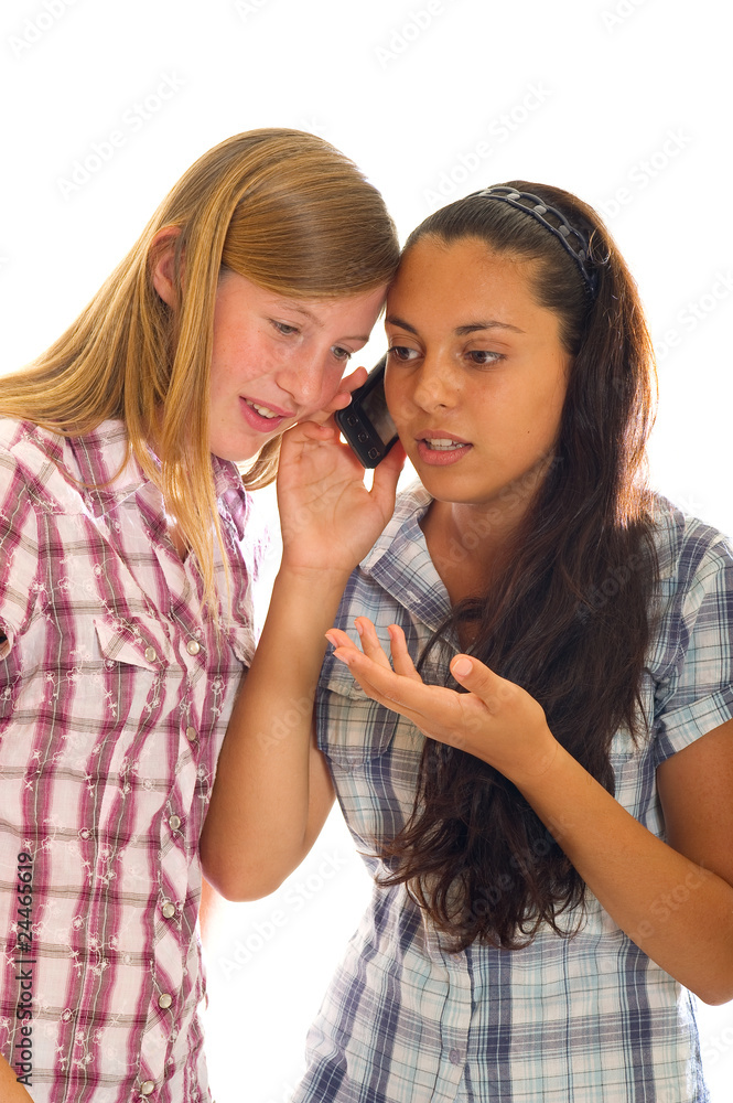teen with mobile phone - ragazze con cellulare teen with mobile phone - ragazze con cellulare