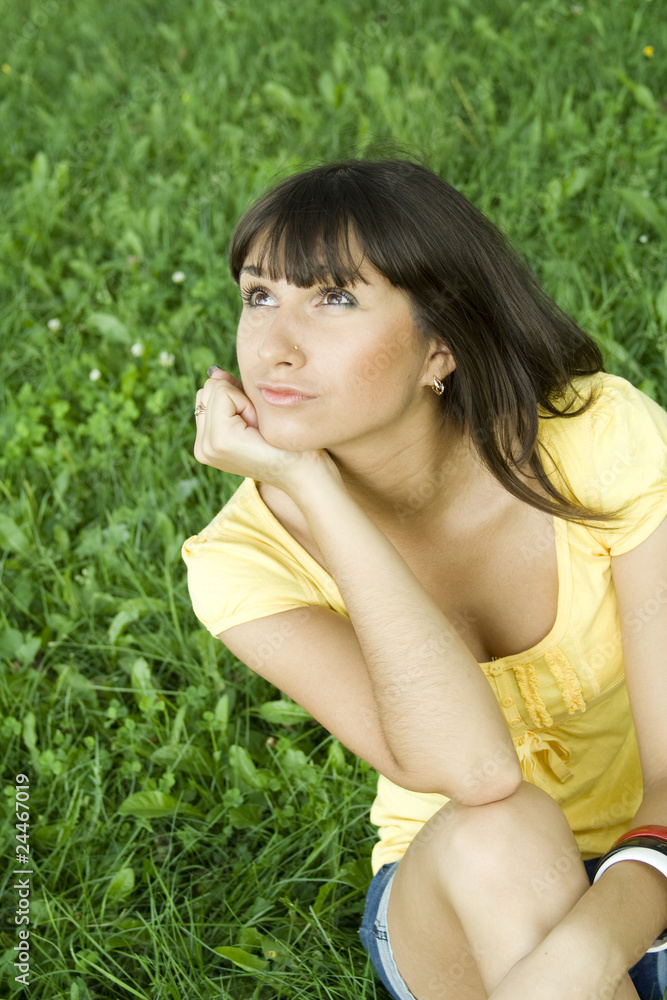 Thoughtful young woman