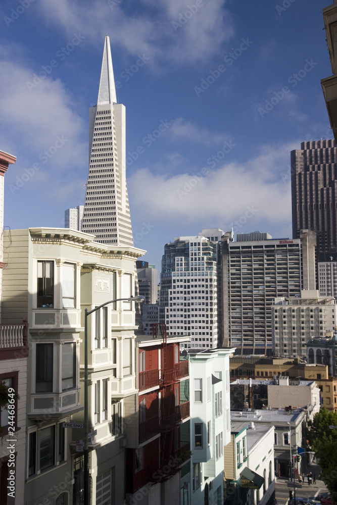 panoramic view of San Francisco down town