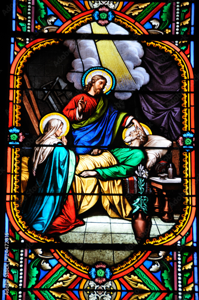 stained glass of church sainte eutrope