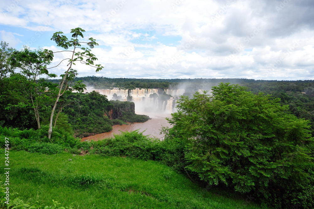 Iguacu waterfalls in Brazil - top