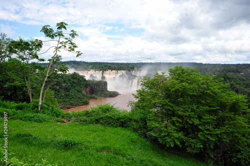 Iguacu waterfalls in Brazil - top