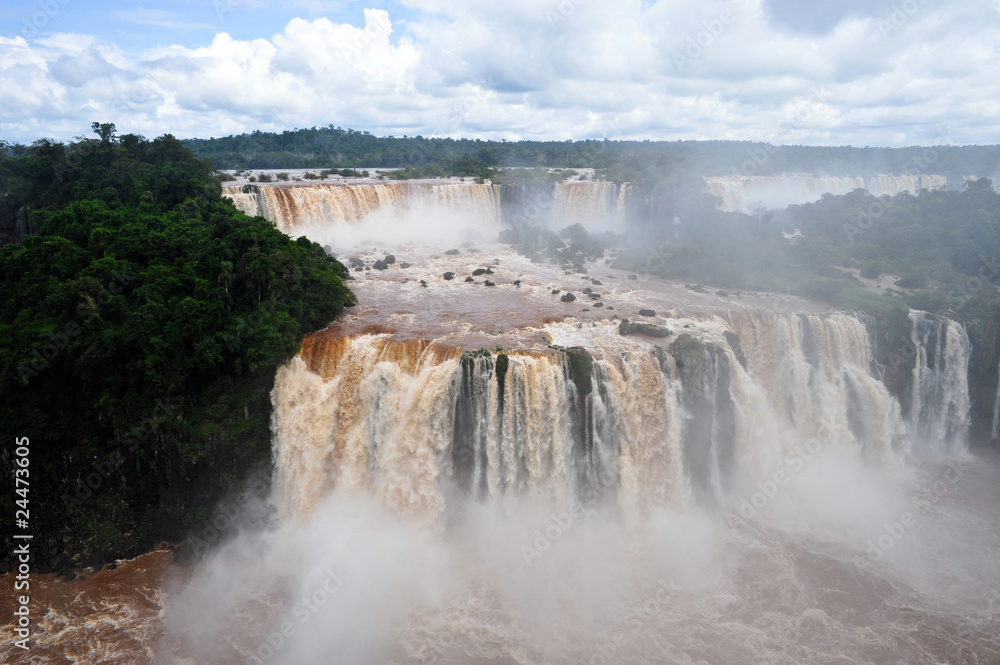 iguacu waterfalls in Brazil - top landscape iguacu waterfalls in Brazil - top landscape