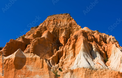 Red montains in Algarve, south of Portugal