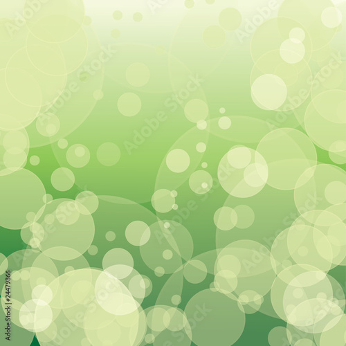 Colourful green bokeh with circles