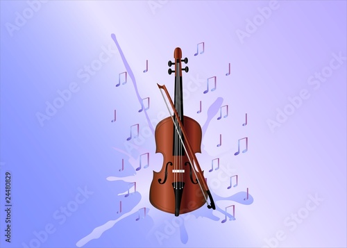 violin and notes