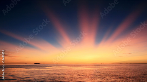 Dramatic Sunset over the Indian Ocean, Kandoludu, Maldives