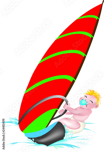 surfing baby