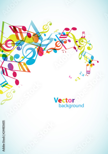 Abstract background with tunes.